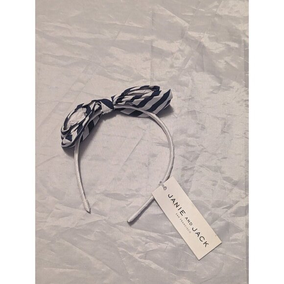 Janie And Jack Girls Blue And White Thin Headband NWT (1096) - Picture 1 of 14